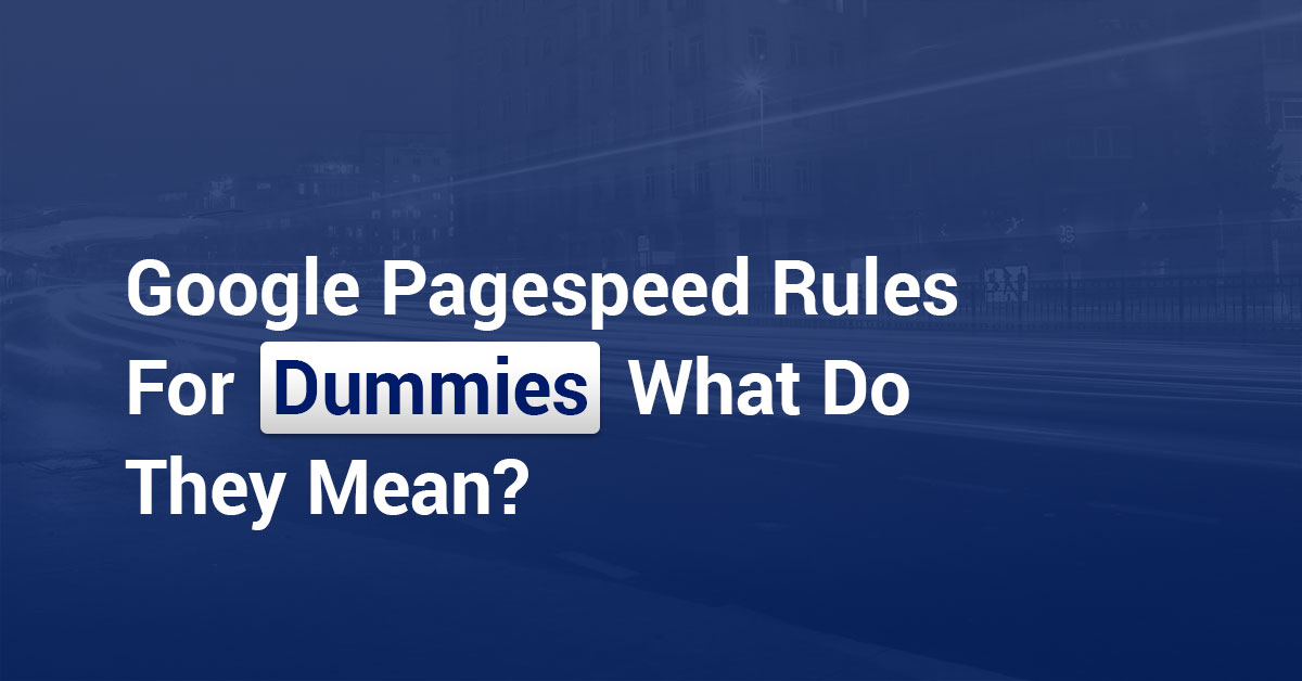 Google PageSpeed Rules for Dummies What Do They Mean? WEBRIS