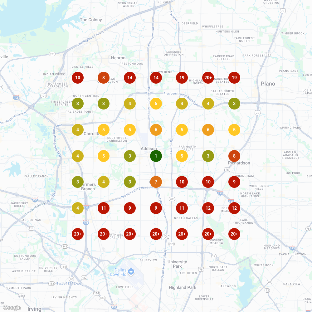 Dallas Maps before WEBRIS