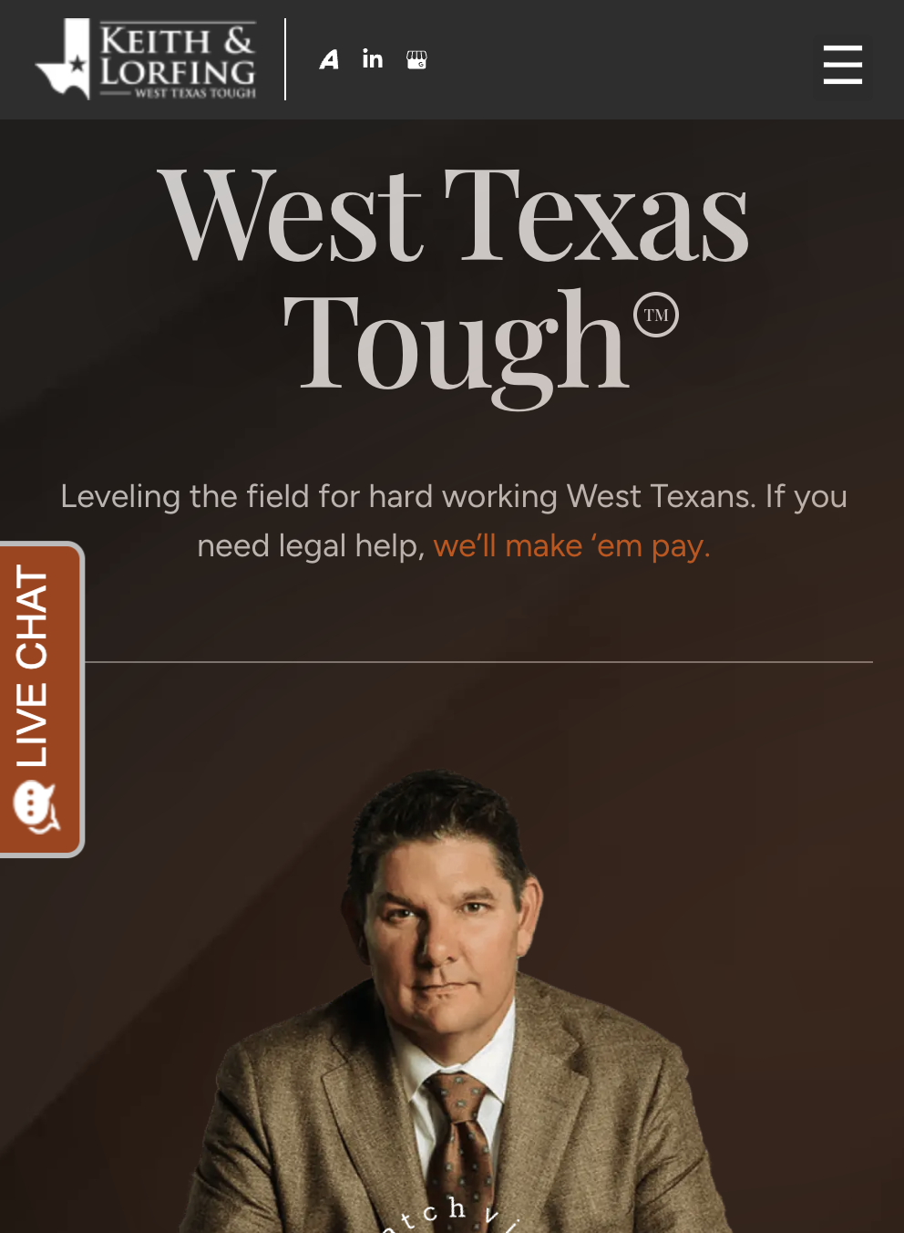 Keith & Lorfing Law Firm Website