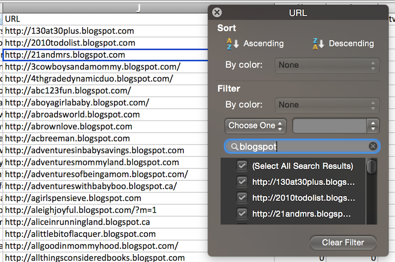 CSV Filter