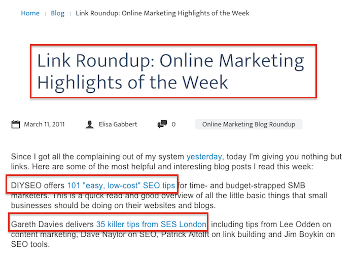 Link Roundup Example