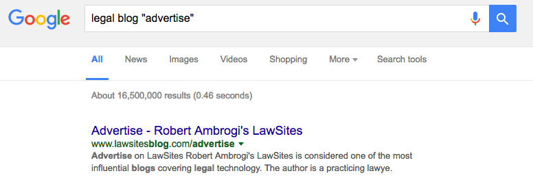 Legal Blog Advertise