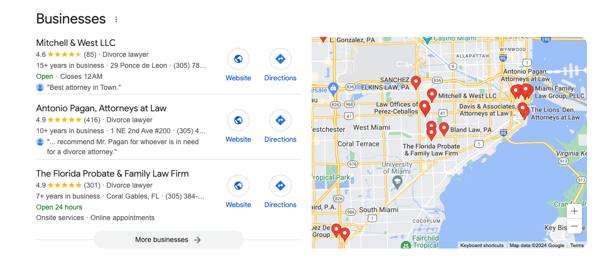 local seo results for lawyers