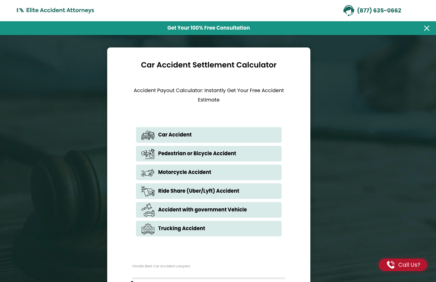 car accident calculator facebook ads